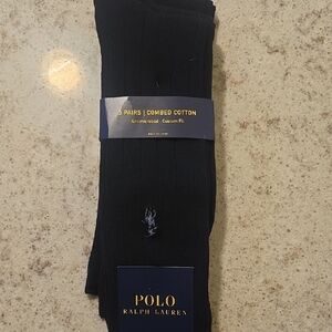Polo by Ralph Lauren Men's Black Dress Socks - 3 Pack